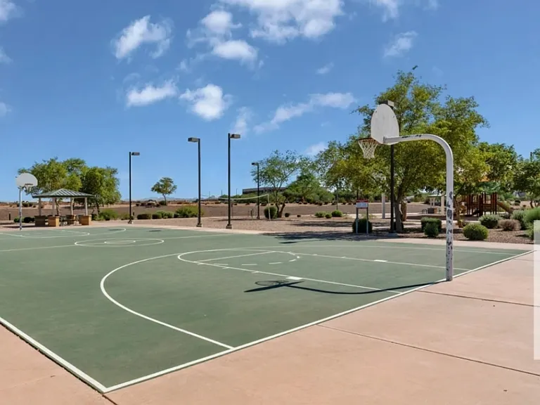 Community basketball court.