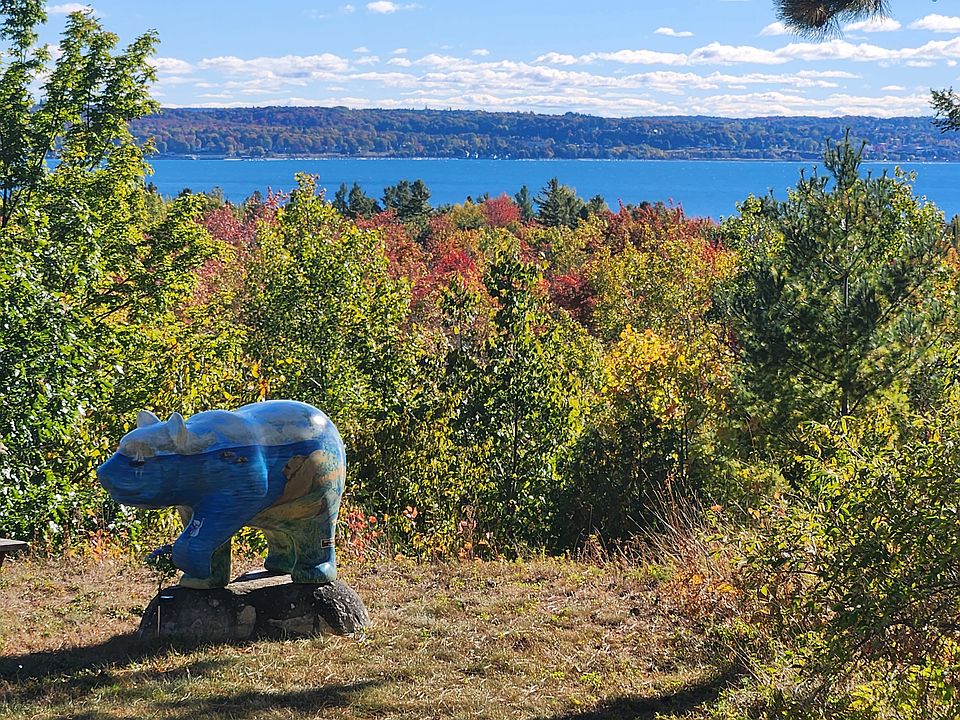 View of Lake Michigan towards Petoskey from end of yard