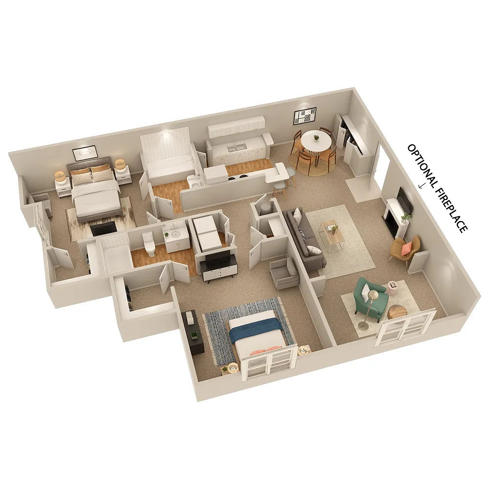 Floor plan B3 w/ Sunroom