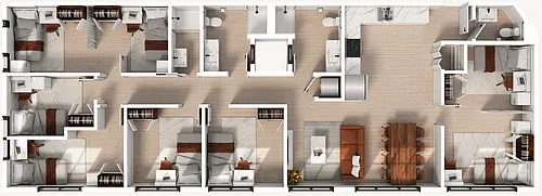 Floor plan 6 Bedroom | 3 Bath
