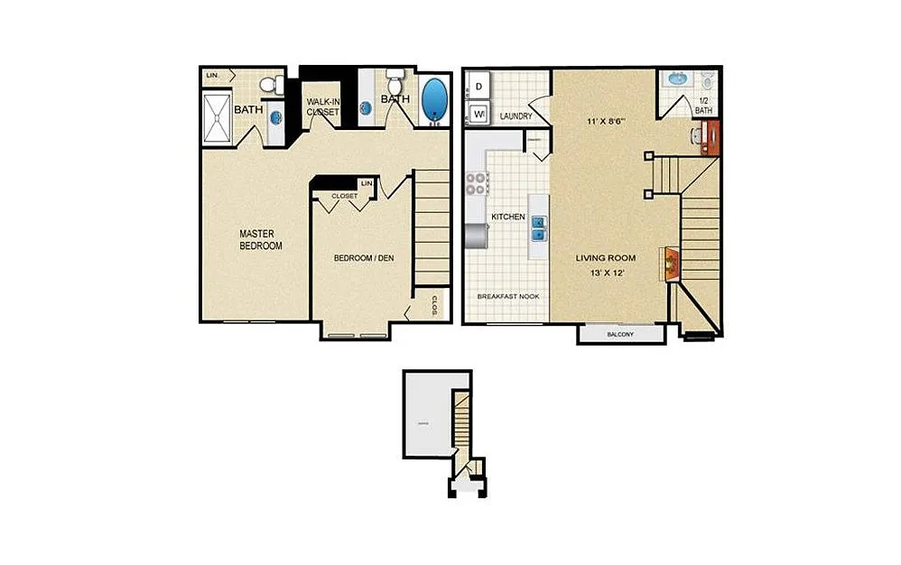 Floor plan Riverbirch-80% AMI