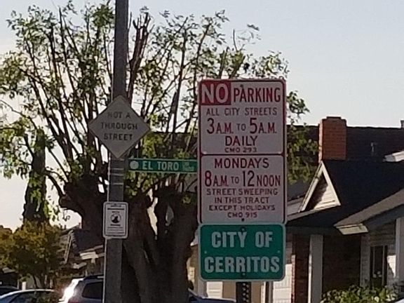 El Toro Circle is in LA County and Cerritos...though according to the US Post Office - it gets a La Palma city and zip code