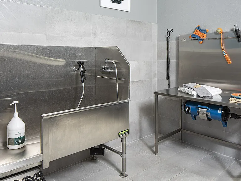 Apartment community pet washing station at Griffis Fitzsimons South in Aurora, Colorado.