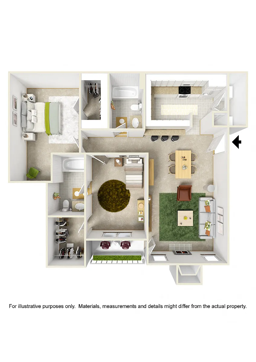 Floor plan 2Bedroom/2Bath