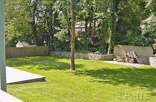 Fenced backyard