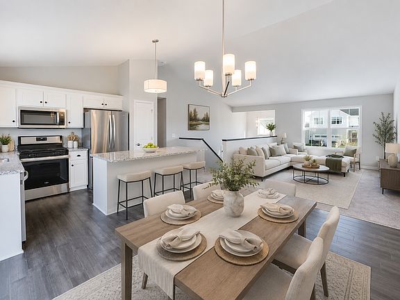 Virtually staged Kitchen LR/DR