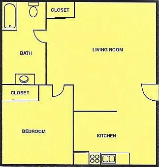 Floor plan 1X1