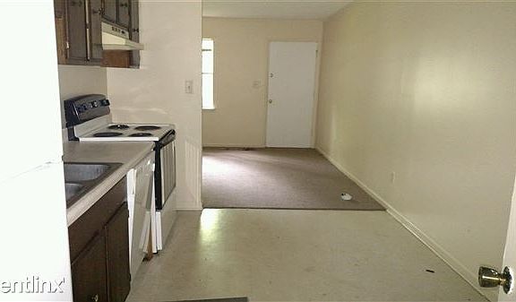 View from kitchen area to living room