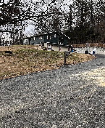 Coming up the driveway