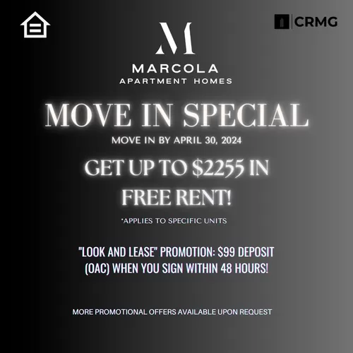 Up to 1 Month Free - Marcola Apartment Homes