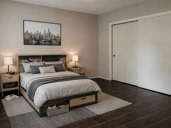 Virtual staging of 2nd bedroom.