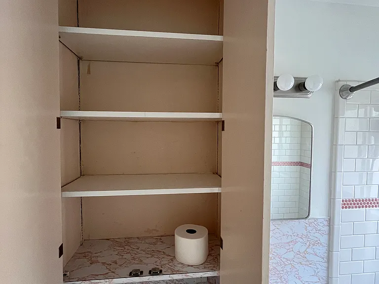 Build-in bathroom storage