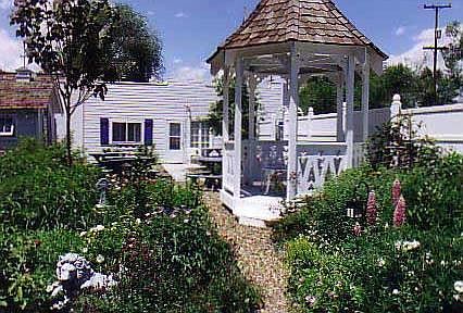 Home for rent seen behind this Gazebo