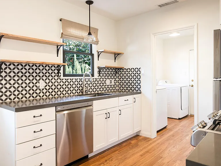 kitchen into laundry room