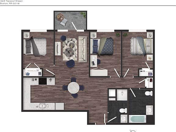 2nd image of 1065 Tremont St #207