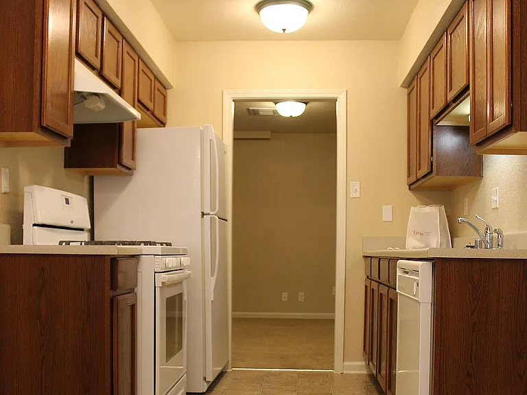 Kitchen to living room view.