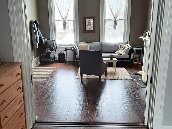 Living room from bedroom via pocket doors