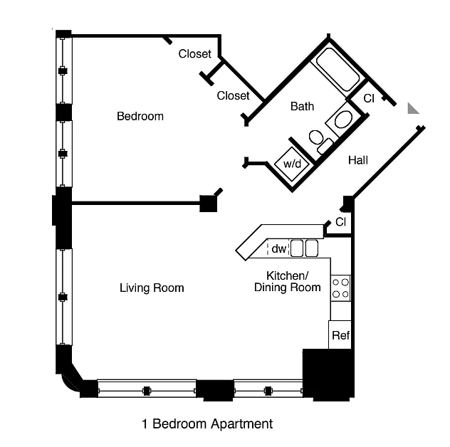 Floor plan 1 Bedroom