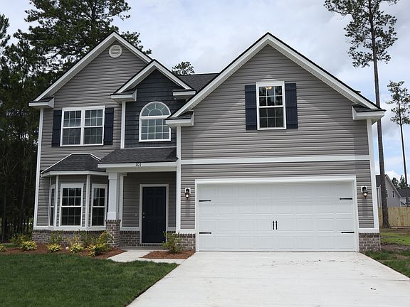 Elevation A featuring optional brick skirt