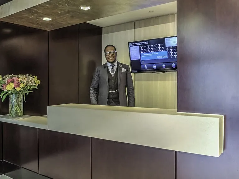 Welcome to The Reserve at Tysons Corner. Enjoy concierge services.