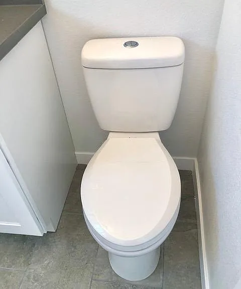 New toilet and new flooring