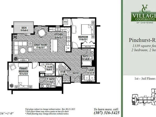 Pinehurst-Reverse Plan, Village Cooperative of Cheyenne (Active Adults 62+)