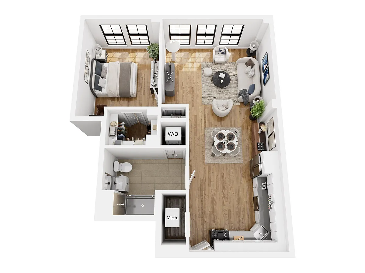 Floor plan 1 Bed/1 Bath-CL11-ab