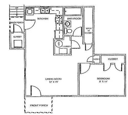 Floor plan 1-BD Floor Plan
