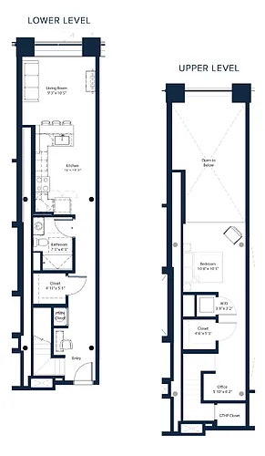 Floor plan One Bedroom Loft Standard