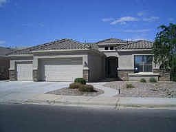 beautiful stone features on front of home
