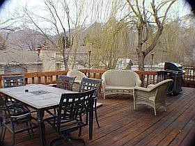 Huge deck with Hot tub