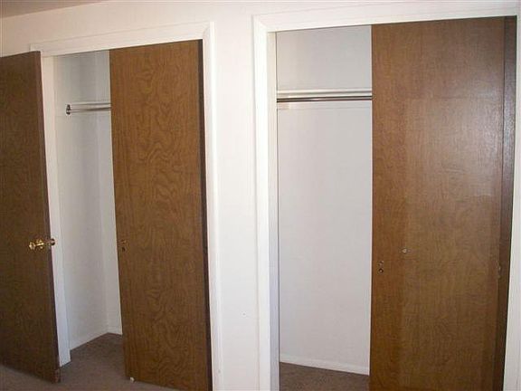 Double closet in master bedroom