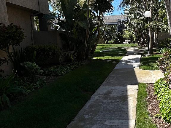 Tranquil, tropical walking paths in the community