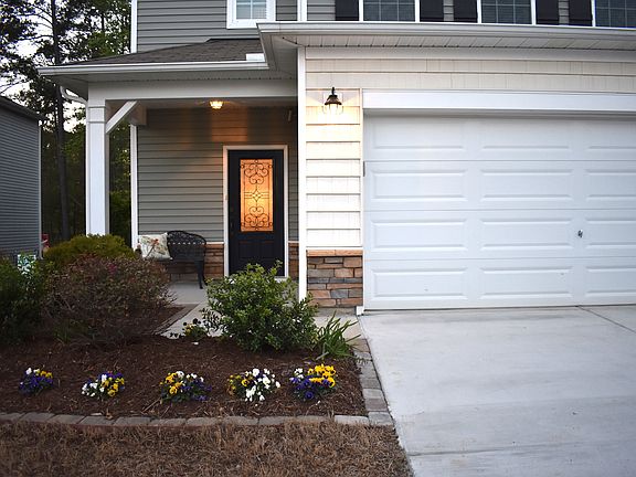 Front porch and planted bed