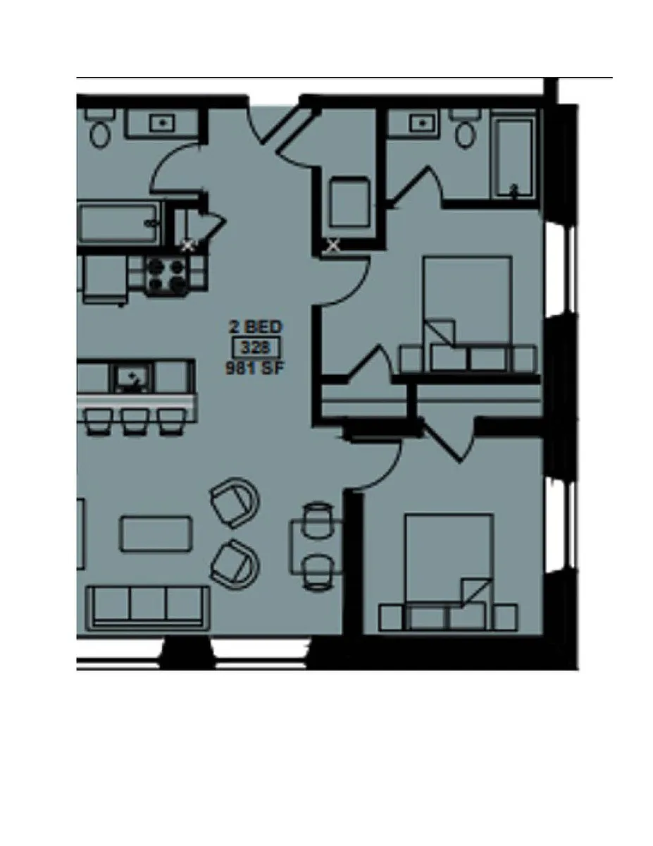 Floor plan Two Bedroom