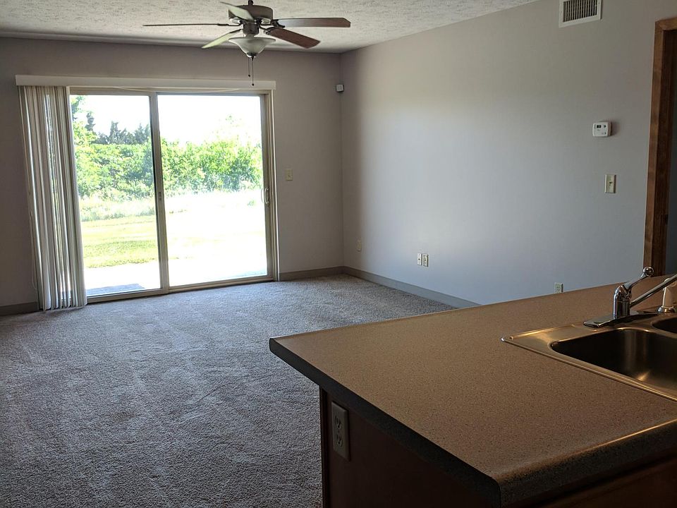 Living room with slider to patio