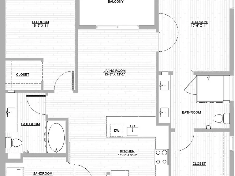 B1.1 floor plan Pierside North