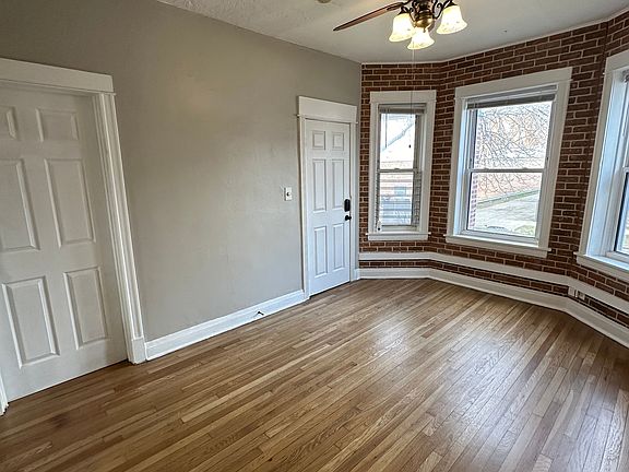 Newly refinished wood floor