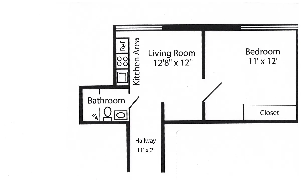 Floor plan one bedroom