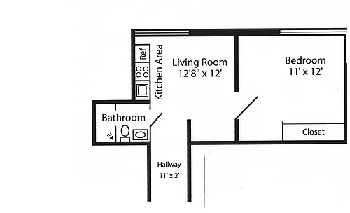 Floor plan one bedroom