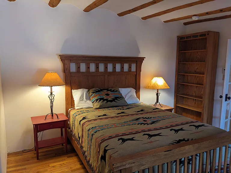 Queen bed in master bedroom