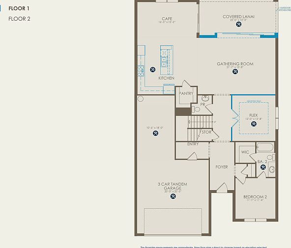 Yorkshire Floor Plan, Quick Move-in Home, Floor 1