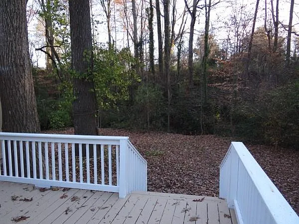 Deck to back yard view