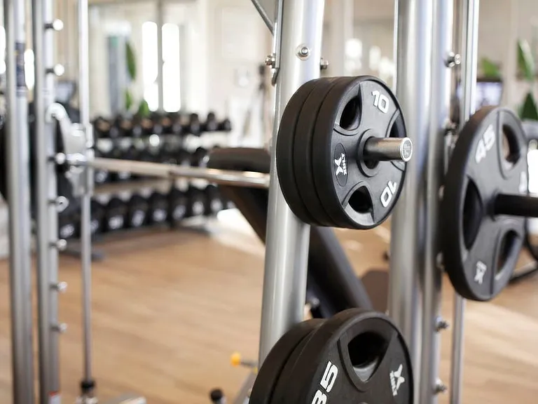 Fitness center with strength equipment