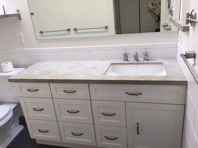sink, vanity in bathroom