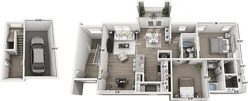 Floor plan Magnolia Carriage House