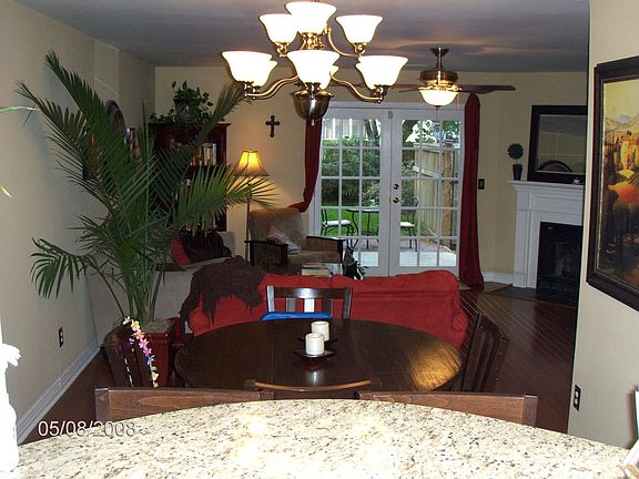 View through kitchen to living area.