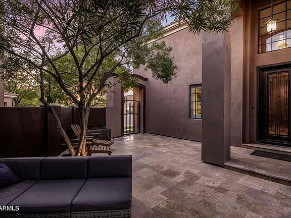 Private courtyard with gated entrance
