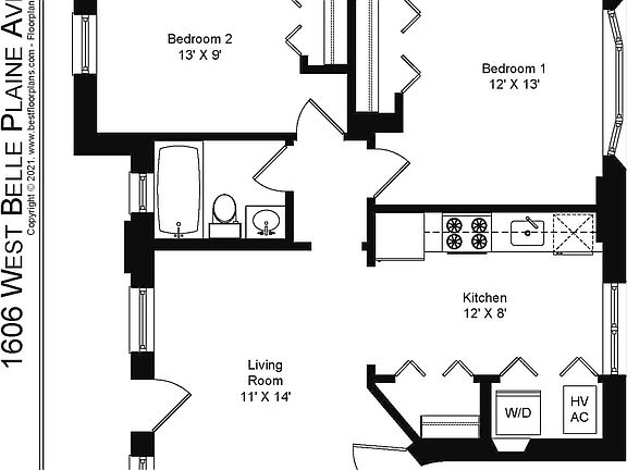 5th image of 1606 W Belle Plaine Ave #2A