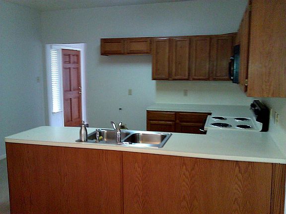 Kitchen from the breakfast area .